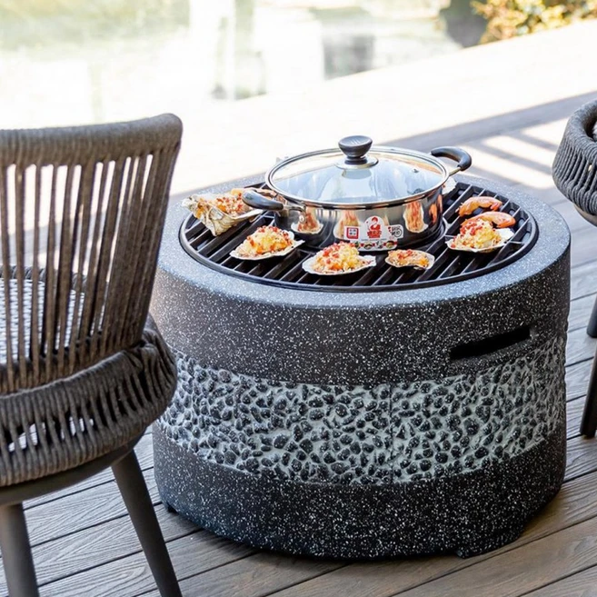 스파크안튀는 안전 스톤스토브 돌화로 숯불화로대 화재예방 감성캠핑, 1개