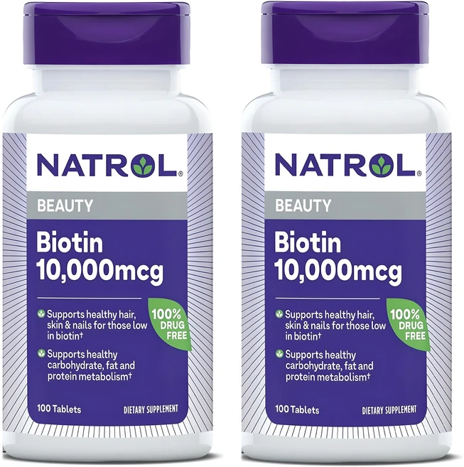 나트롤 비오틴 뷰티 10000mcg 타블렛, 100정, 2개