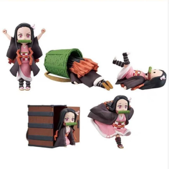 피규어 네즈코 귀멸의칼날 귀칼 Q버전 데스크탑 자동차 5개 3-7cm