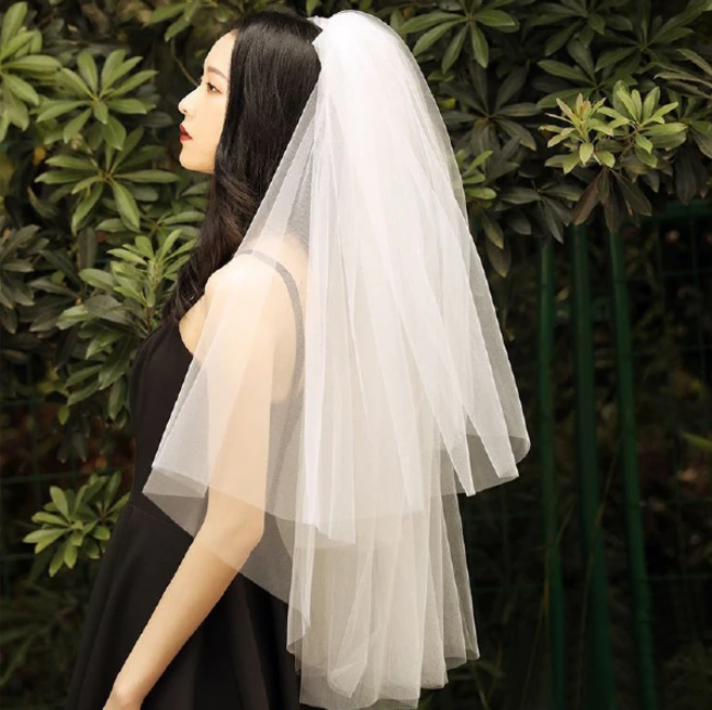 G 셀프 웨딩 베일 면사포 숏 롱 레이스 리본 여자가하는프로포즈