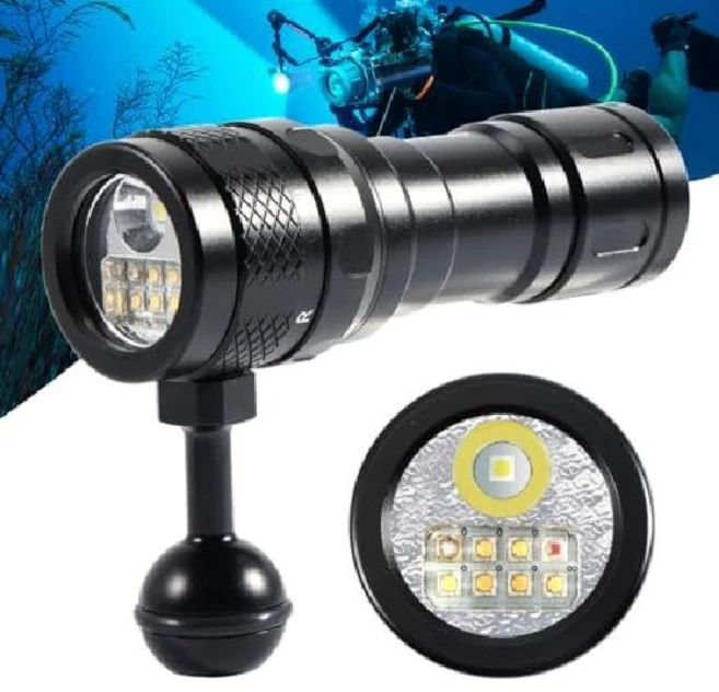 APLOS AP70 다이빙 라이트 6000루멘 수중 UV LED손전등, AP70 6000 루멘