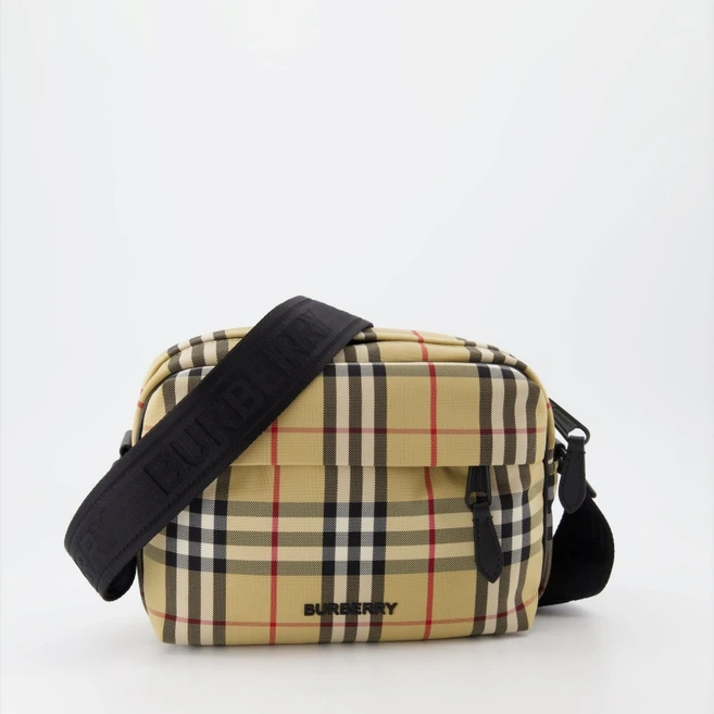 BURBERRY 버버리 빈티지 체크 패디 남성 크로스백 8069760, one size, 베이지, 1개