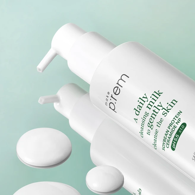 메이크프렘 안심 모이스처 클렌징 밀크 세트 (200ml+21ml), 1개, 221ml