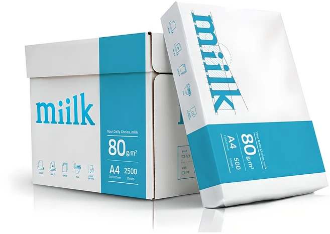 한국제지 밀크 복사용지 80g, A4, 2500매