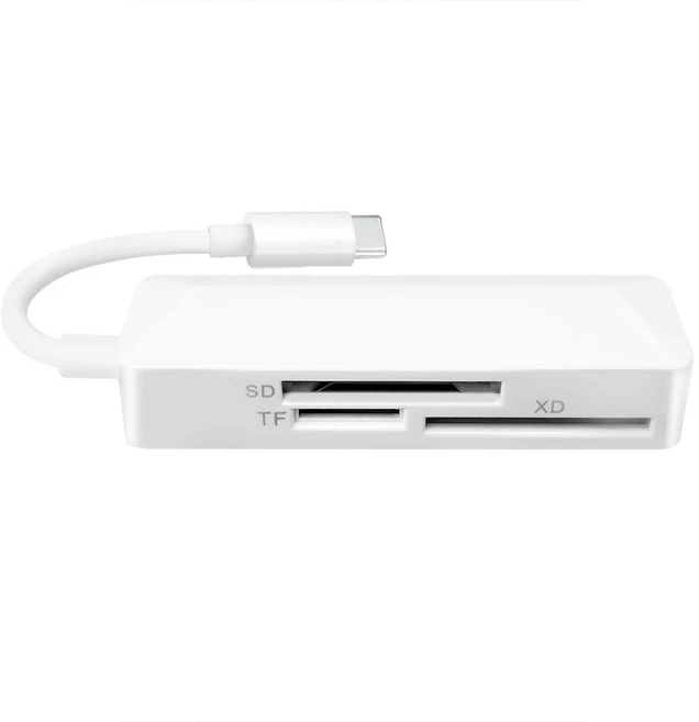 3 in 1 메모리 카드 리더 USB C 외부 카드 리더 XD TFSD 고속 메모리 카드 리더 노트북 전화 태블릿