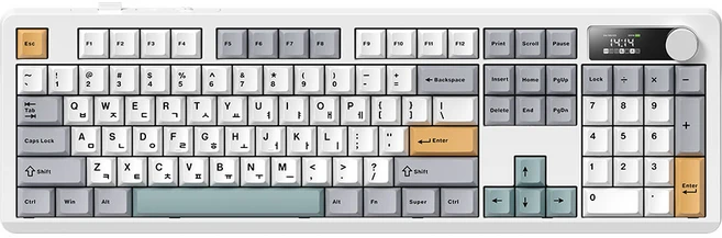 프리플로우 아콘 archon AK74 104키 유무선 기계식 키보드 노브 / LCD / 풀배열, 메카닉, 히야신스V1