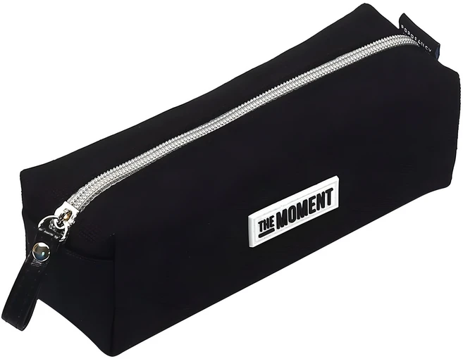 포포팬시 더모먼트 심플 펜 파우치, 블랙, 1개