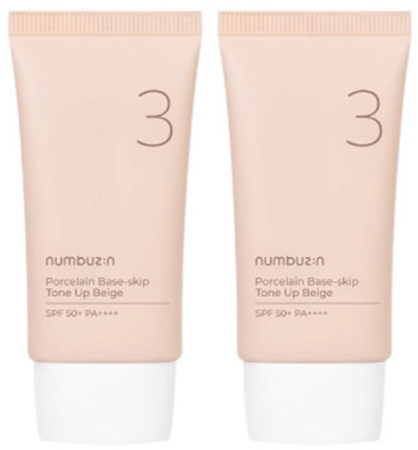넘버즈인 3번 도자기결 파데스킵 톤업베이지, 50ml, 2개