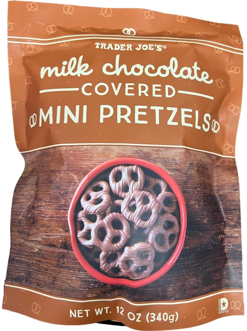 (미국직배) 트레이더조 밀크 초콜릿 커버드 미니 프레첼 과자 340g 4개 Trader Joe's Milk Chocolate coverde Mini Pretzels