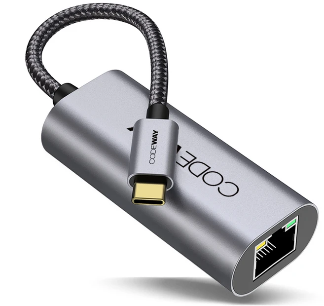 USB C타입 노트북 랜선 연결 젠더, C to LAN 컨버터, 1개