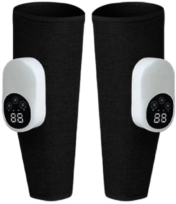4세대 업그레이드 국민 종아리 마사지기 무선 온열 공기압 다리 마사지 기계 안마기 신형, 1세트, 블랙, R99890B