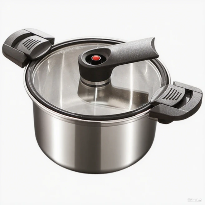 CookNest IH 스테인레스 양수 압력밥솥 인덕션 스텐 저압냄비 진공냄비, 1개, 본색, 24cm