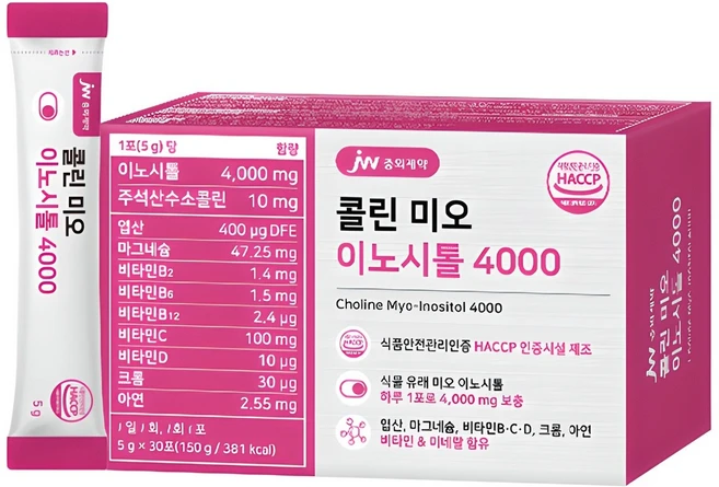 JW중외제약 콜린 미오 이노시톨 4000, 150g, 1개