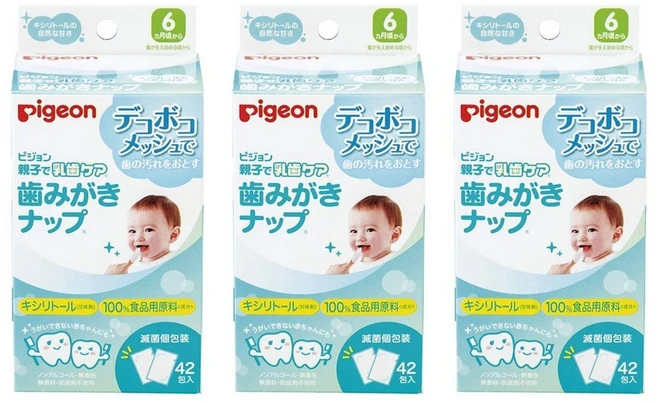Pigeon 피죤 신생아 아기 구강시트 양치시트 양치거즈 구강관리 신생아선물 42p 3개