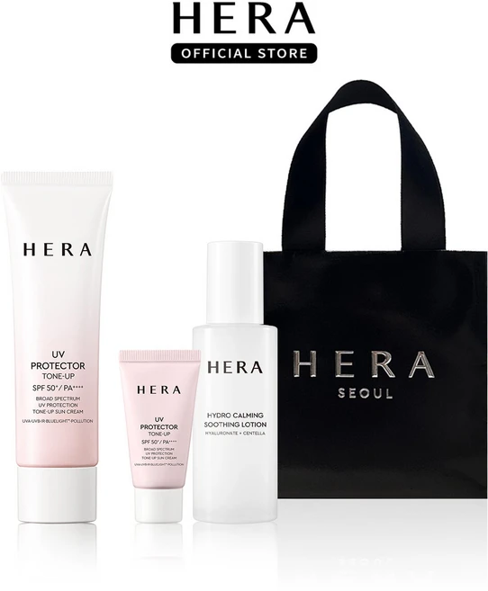 [내일도착/단독]헤라 UV 프로텍터 톤업 50ml+15ml+수딩로션+쇼핑백, 1개, 50ml