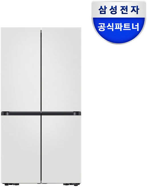 [색상선택형] 삼성전자 비스포크 프리스탠딩 메탈 905L 4도어 냉장고 방문설치, RF90DG90124W
