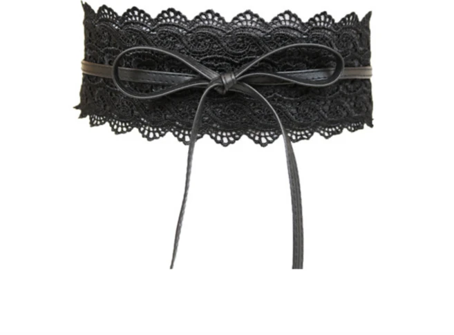 서온리 고급스러운 레이스 코르셋 벨트 원피스 셔츠 와이드 패브릭 여성허리벨트 리본 밴드 넓은 여성허리띠 패션벨트