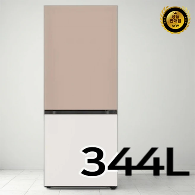 [색상선택형] LG전자 모던엣지 오브제컬렉션 344L 2도어 냉장고 방문설치, Q342GCB133S