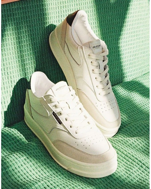 질스튜어트스포츠 JILL SPORTS 남여공용 블랙 가죽 스니커즈 JESO2F573BK