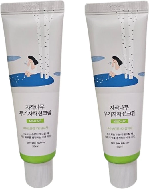 라운드랩 자작나무 무기자차 선크림 50ml 1+1 기획, 2개