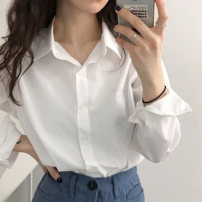 메이킹유 파스텔 무지 셔츠 319에티드블라우스(~77size 사이즈추가)