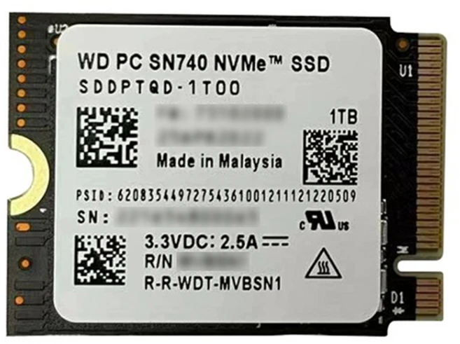 2230 SSD 스팀덱 SSD 교체 호환 SN740 M2 NVME, 1TB