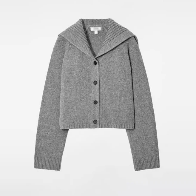 코스 세일러 울 칼라 가디건 울가디건 울자켓 니트가디건