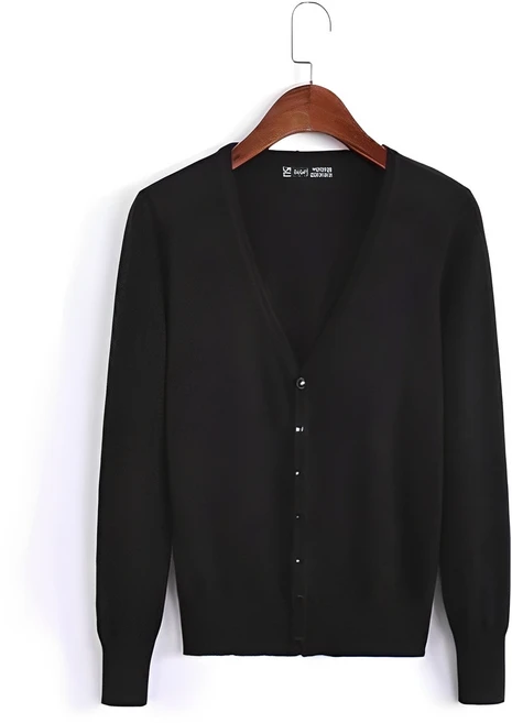 네모 여성용 팔레트 니트 가디건