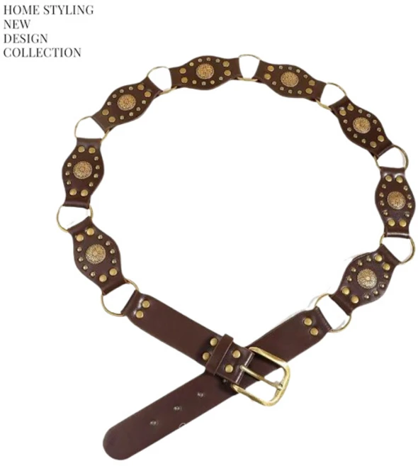 [에스닉]빈티지 스트랩 힙 유니크 무드 / 보헤미안빅레더벨트