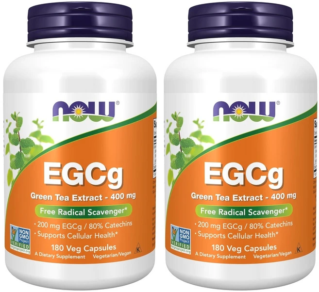 나우푸드 EGCg 녹차 추출물 400mg 베지 캡슐, 2개, 180정