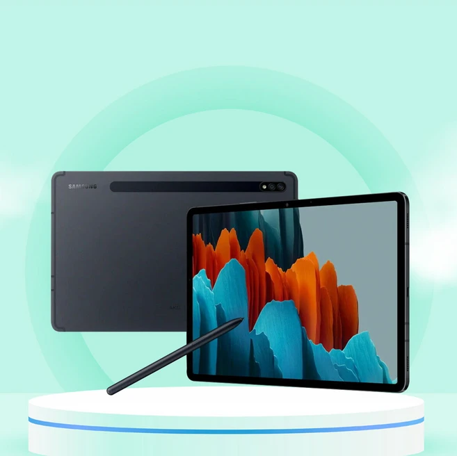 삼성전자 갤럭시탭 S7 블랙 S급리퍼브, Wi-Fi+Cellular, 128GB