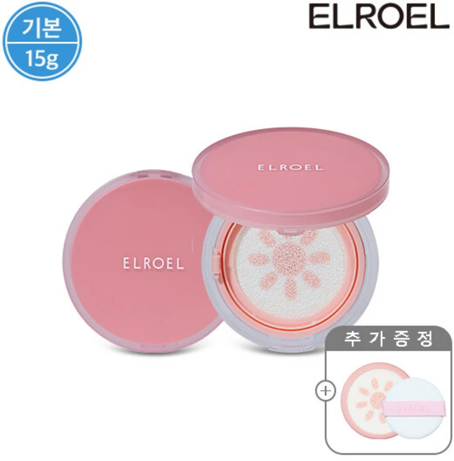 [엘로엘(화장품)] [엘로엘] 핑크 톤업 선쿠션 본품2+리필 증정_ELROEL, 상세 설명 참조, 3개