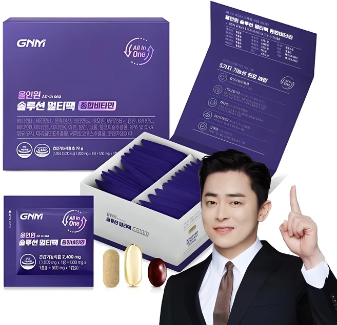 GNM 올인원 솔루션 멀티팩 종합비타민, 72g, 1개
