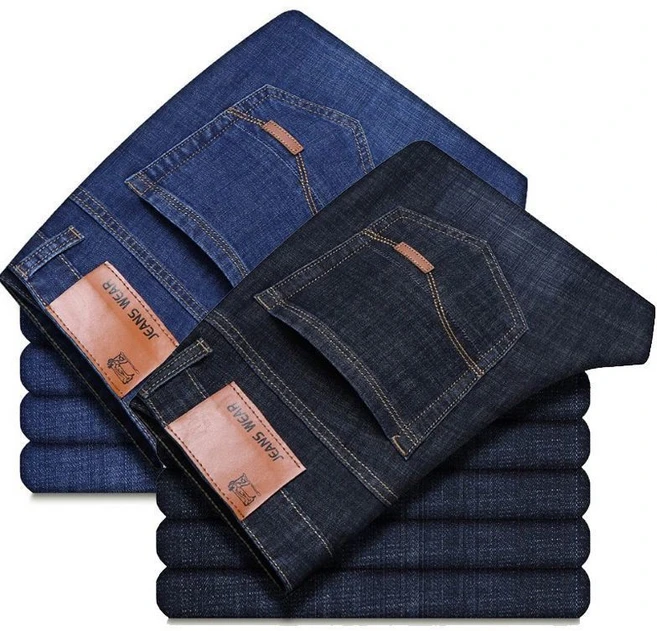 1+1 남자 청바지 봄 가을 남성용 캐주얼 일자형 작업복 넉넉한 핏 대형 사이즈 튼튼함 JXH