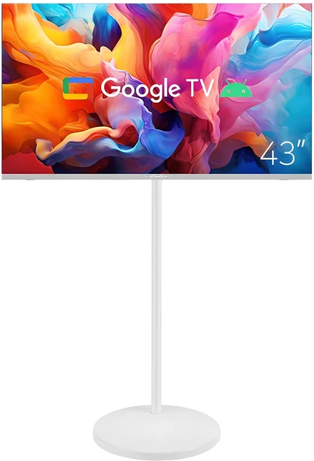 CUBIX 무빙큐빅스 43인치 Google TV 이동식 거치대, 20cm 높이 조절, 상하 90도 틸트, 피벗 회전 (GTNB431FHD11)