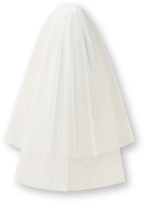 셀레비 셀프웨딩 베일 스냅 면사포, 1개, 진주