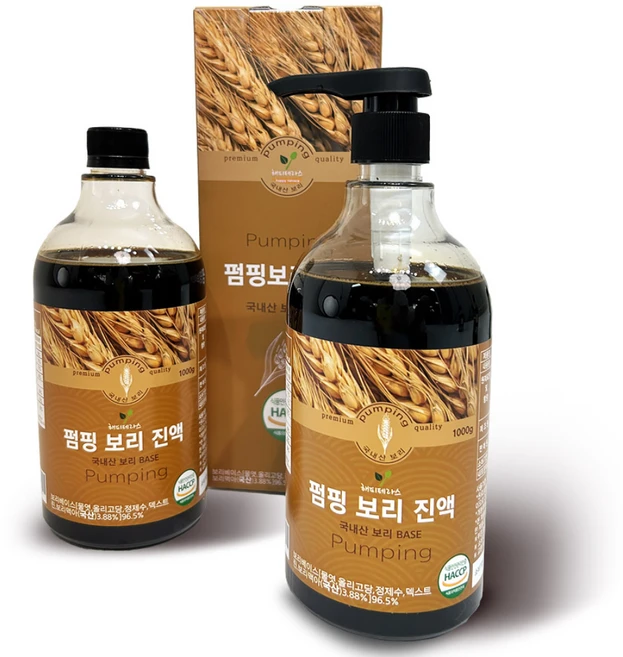 국산 보리차 원액 농축액 진액 엑기스 전용펌프 포함, 1kg, 1개