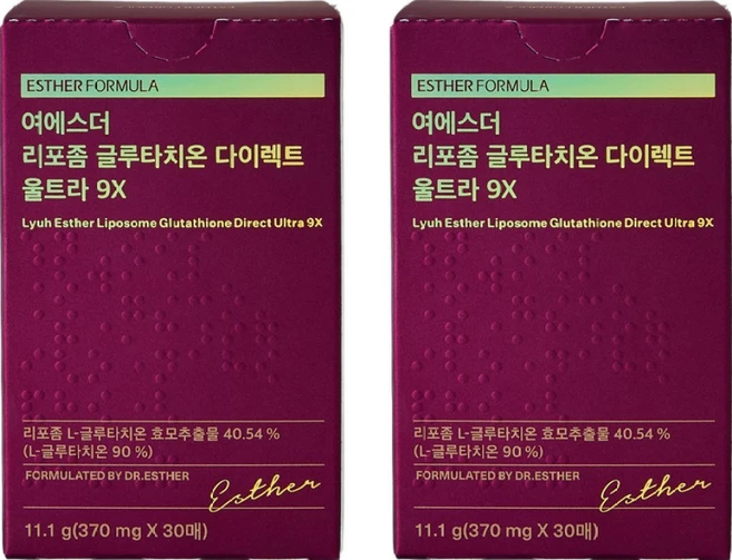 에스더포뮬러 여에스더 리포좀 글루타치온 다이렉트 울트라 9X, 30회분, 2개