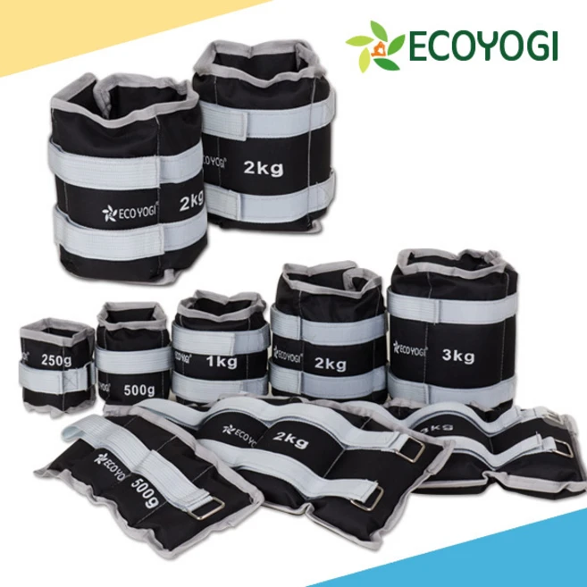 에코요기 모래주머니0.5kg-6kg 중량밴드, (1kgx2개)1set, 2kg(1kgx2개)