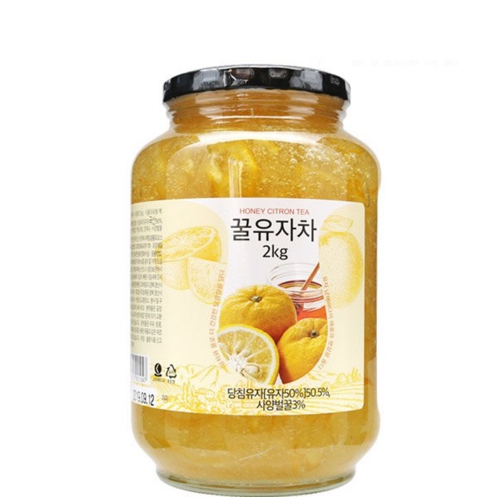 초록원 꿀유자차2kg 유자청 유자꿀차 병유자차 대표 이미지 - 유자청 유자차 추천