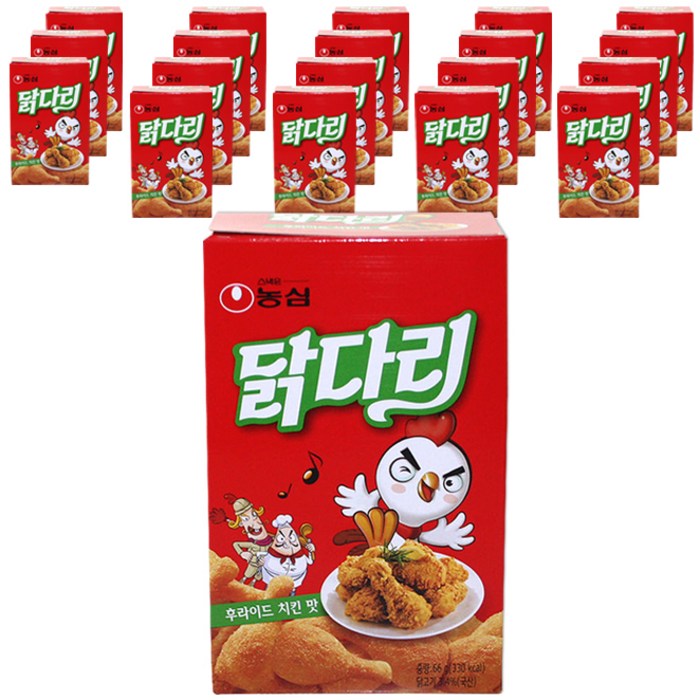 농심닭다리 후라이드 치킨맛, 66g, 20개 대표 이미지 - 닭다리 추천