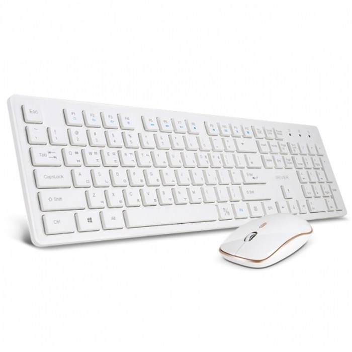 아이리버 2.4G 무선 키보드 + 마우스 세트 IR-WMK5000W, 화이트 대표 이미지 - 저가 키보드 마우스 세트 추천