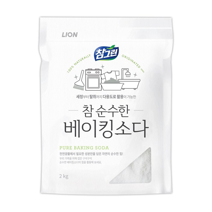 참그린 참 순수한 베이킹소다, 2kg, 1개 대표 이미지 - 화장실 냄새제거 추천
