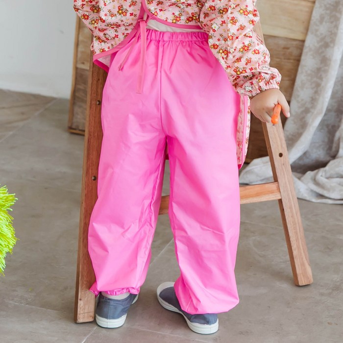 따블리에 아동용 베이직 미술 방수바지, 핑크