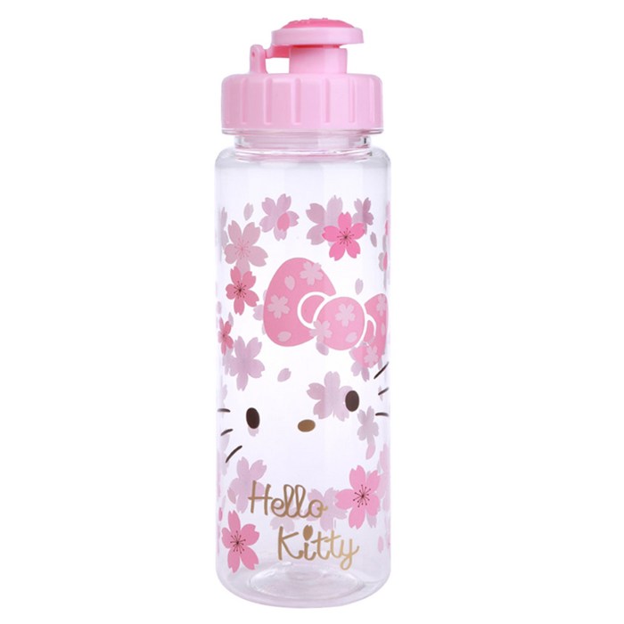 릴팡 헬로키티 벚꽃 스탬프 보틀, 투명, 500ml 대표 이미지 - 벚꽃 구경 추천