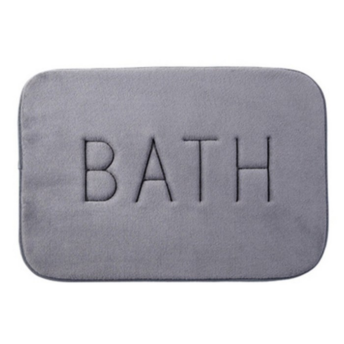 블럭마트 BATH 두꺼운 메모리폼 발매트, 그레이 대표 이미지 - 메모리폼 발매트 추천