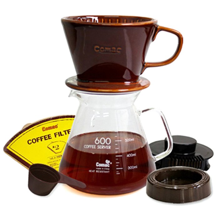 코맥 자기 커피드립세트 DN4 600ml, 혼합 색상, 1세트 대표 이미지 - 핸드드립커피 세트 추천