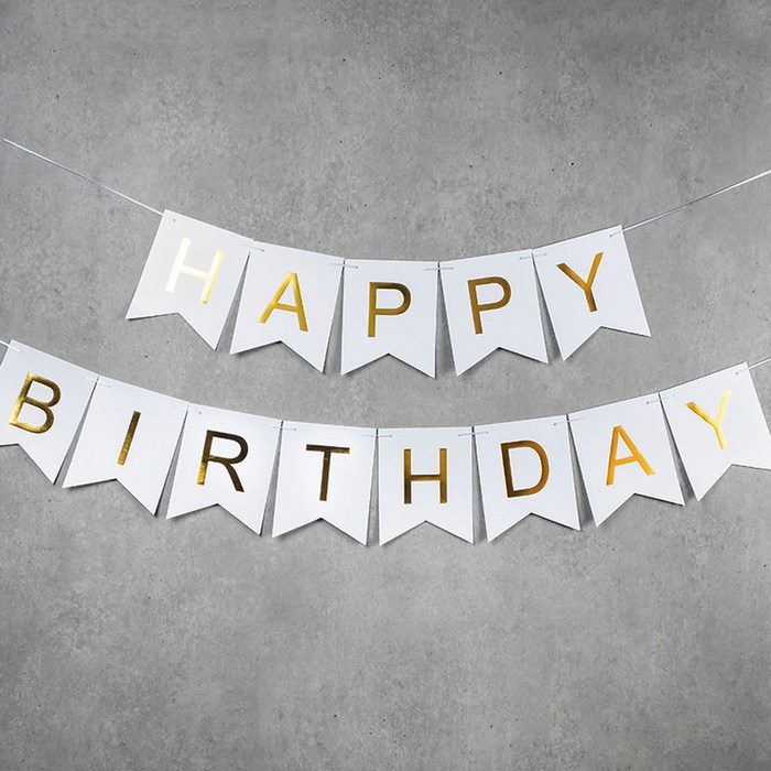 파티팡 생일파티 가랜드, 화이트 골드 대표 이미지 - 생일 가랜드 추천