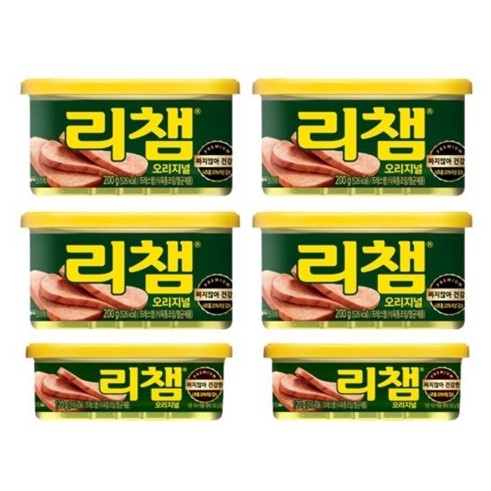 동원 리챔 오리지널 햄통조림 세트, 200 g x 4p + 120 g x 2p, 1세트 대표 이미지 - 제조사별 햄 추천