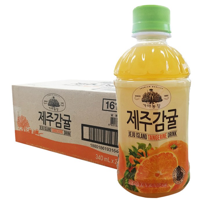 가야농장 제주 감귤주스, 340ml, 24개입 대표 이미지 - 감귤주스 추천